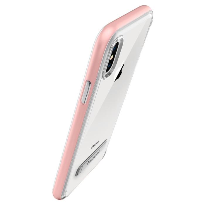 UTGATT5 - SPIGEN Crystal Hybrid Skal till Apple iPhone XS / X - Rose Gold