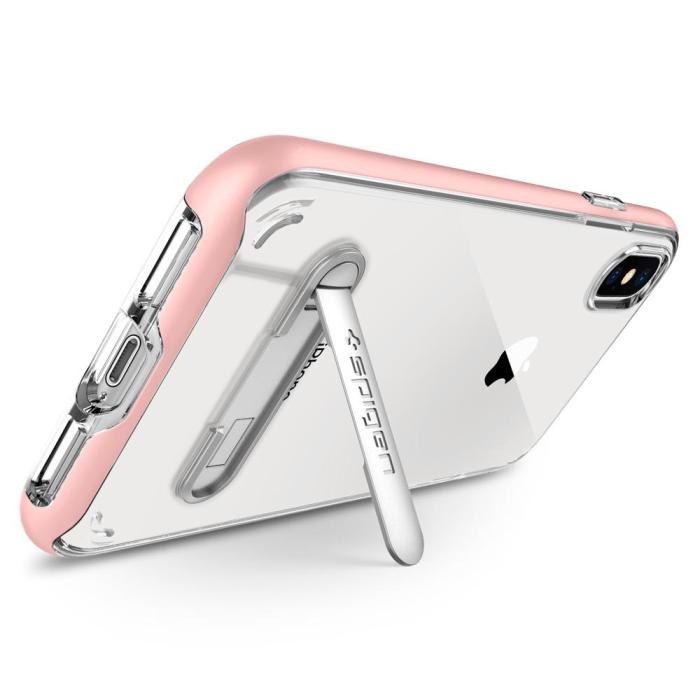 UTGATT5 - SPIGEN Crystal Hybrid Skal till Apple iPhone XS / X - Rose Gold
