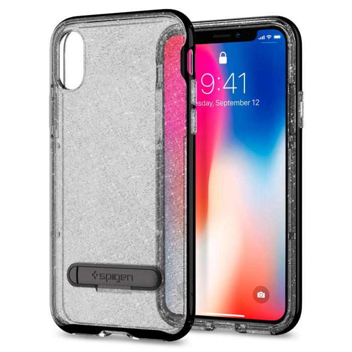 UTGATT4 - SPIGEN Crystal Hybrid Glitter Skal till iPhone X / XS