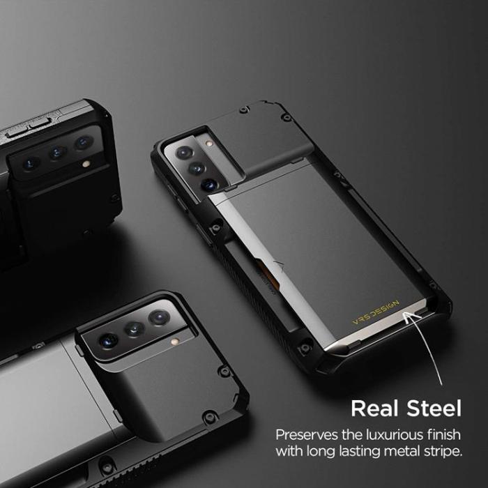 UTGATT4 - VRS DESIGN - Damda Glide Pro Skal Samsung Galaxy S21 - Svart