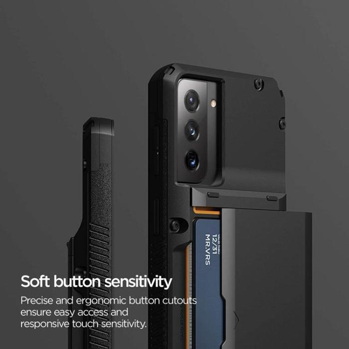 UTGATT4 - VRS DESIGN - Damda Glide Pro Skal Samsung Galaxy S21 - Svart