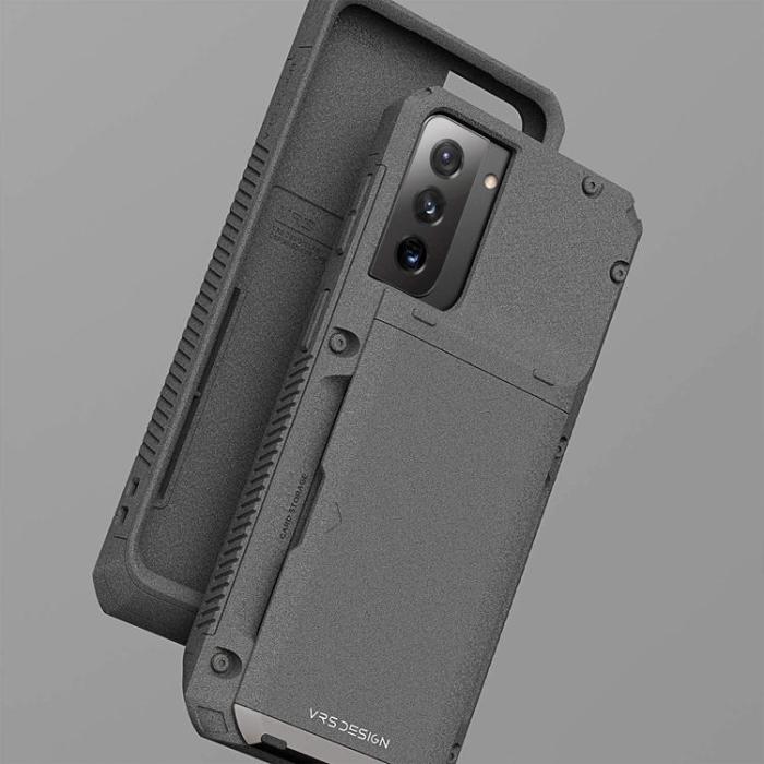 UTGATT4 - VRS DESIGN - Damda Glide Pro Skal Samsung Galaxy S21 - Sandstone