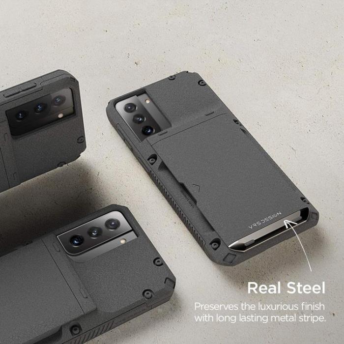 UTGATT4 - VRS DESIGN - Damda Glide Pro Skal Samsung Galaxy S21 - Sandstone