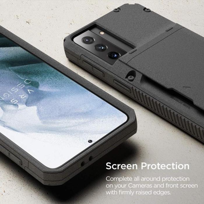 UTGATT4 - VRS DESIGN - Damda Glide Pro Skal Samsung Galaxy S21 - Sandstone