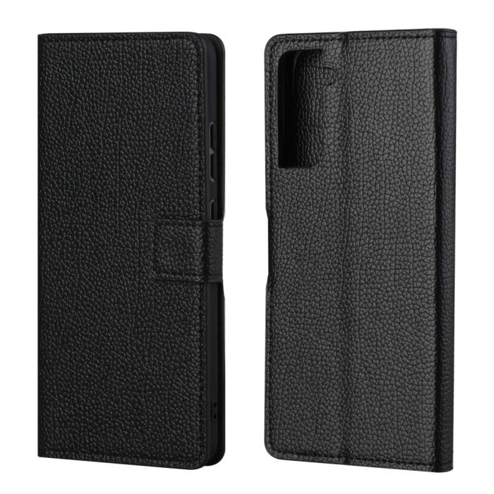 OEM - Litchi Plånboksfodral Galaxy S21 FE - Svart