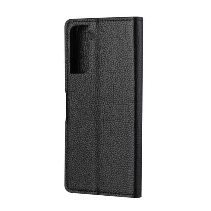 OEM - Litchi Plånboksfodral Galaxy S21 FE - Svart