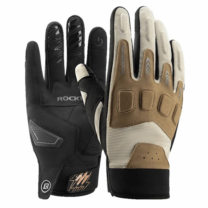 Rockbros - ROCKBROS Touchvantar Handskar Helfinger MT016 - Vit + Brun