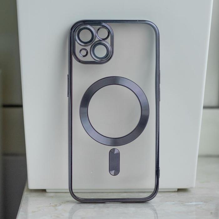 OEM - iPhone 16 Plus Mobilskal Magsafe Color Chrome - Svart