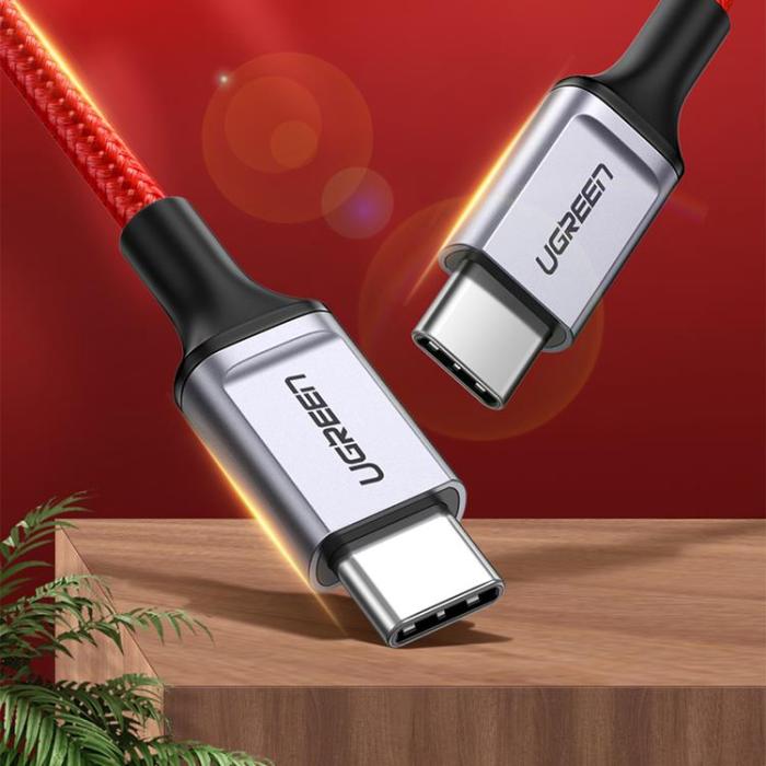 Ugreen - Ugreen USB-C till USB-C kabel 2.0 US294 3A 1m - Röd