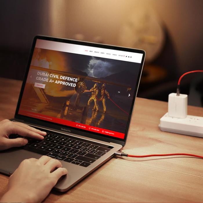 Ugreen - Ugreen USB-C till USB-C kabel 2.0 US294 3A 1m - Röd