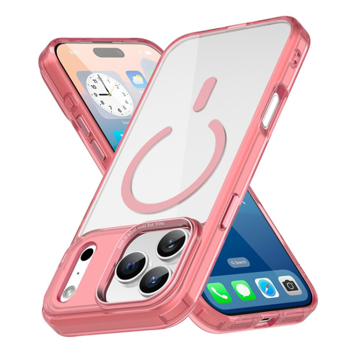 A-One Brand - iPhone 17 Pro Mobilskal MagSafe Transparent TPU+PC - Rosa
