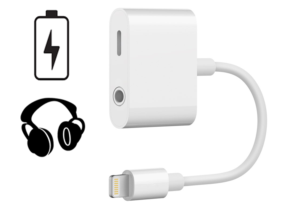 SiGN Lightning till 3.5mm Adapter 12W 10cm - Vit | 505295 | AlltMobil