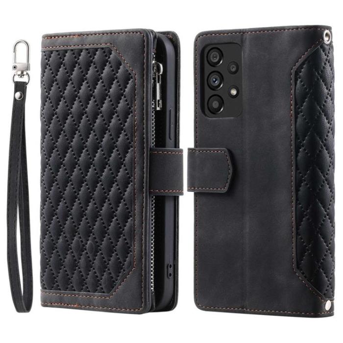 A-One Brand - Galaxy A53 5G Plånboksfodral Rhombus Grid - Svart