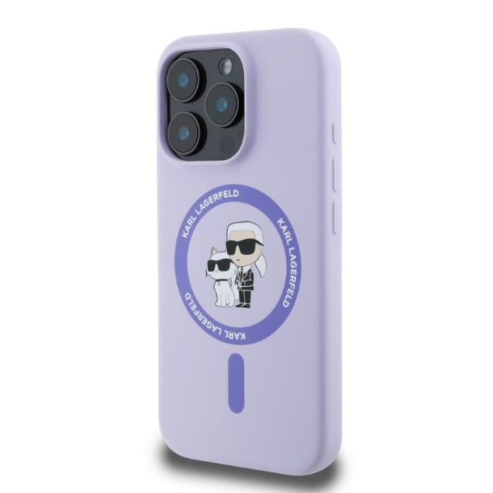 KARL LAGERFELD - Karl Lagerfeld iPhone 16 Pro Mobilskal Magsafe Silikon Heads Ring