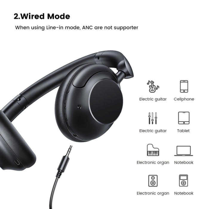 Ugreen - Ugreen HP202 HiTune Max5 Trådlösa On-Ear Hörlurar - Svart