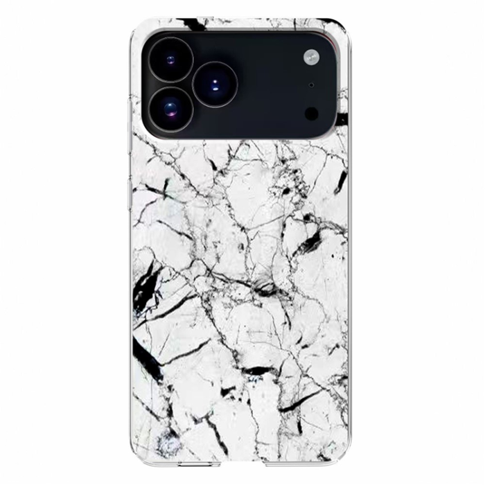 A-One Brand - iPhone 17 Pro Mobilskal Marble Pattern Printing Soft - Vit
