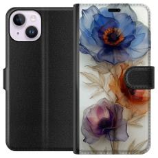 iSecrets - Plånboksfodral till Apple iPhone 15 med Silkesblommor