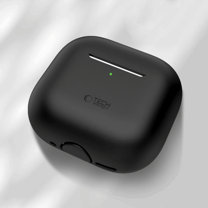 Tech-Protect - Tech-Protect AirPods 4 Skal Silikon - Svart