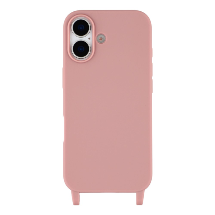 A-One Brand - iPhone 17 Mobilskal TPU med Hål för Rem - Djuprosa