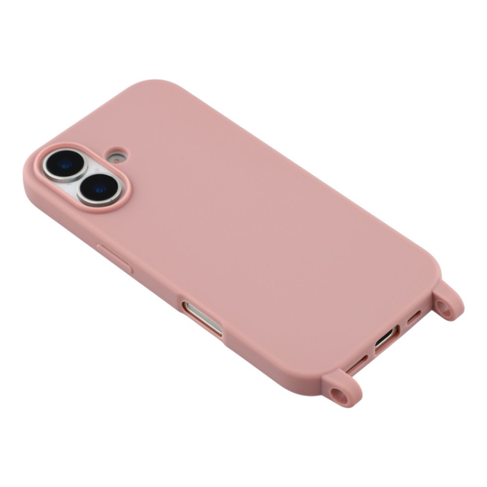 A-One Brand - iPhone 17 Mobilskal TPU med Hål för Rem - Djuprosa
