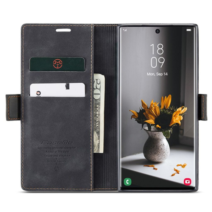 Taltech - Caseme Galaxy S24 Ultra Plånboksfodral - Svart
