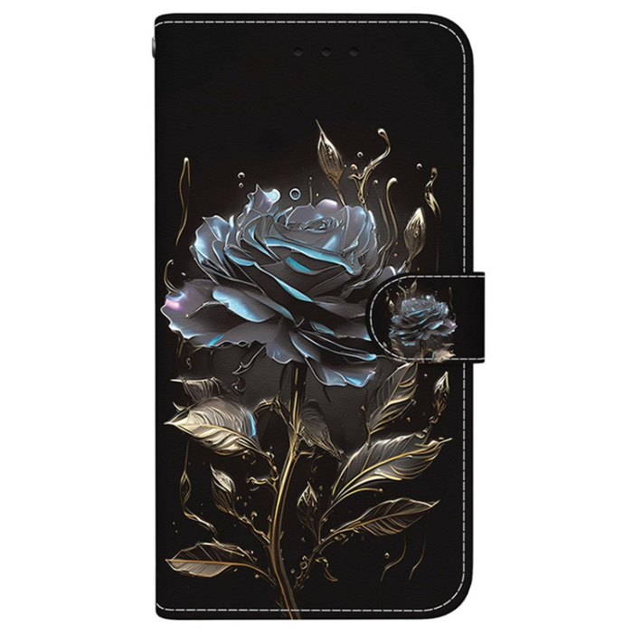 A-One Brand - Sony Xperia 1 VII Plånboksfodral Pattern Printing - Svart Rose