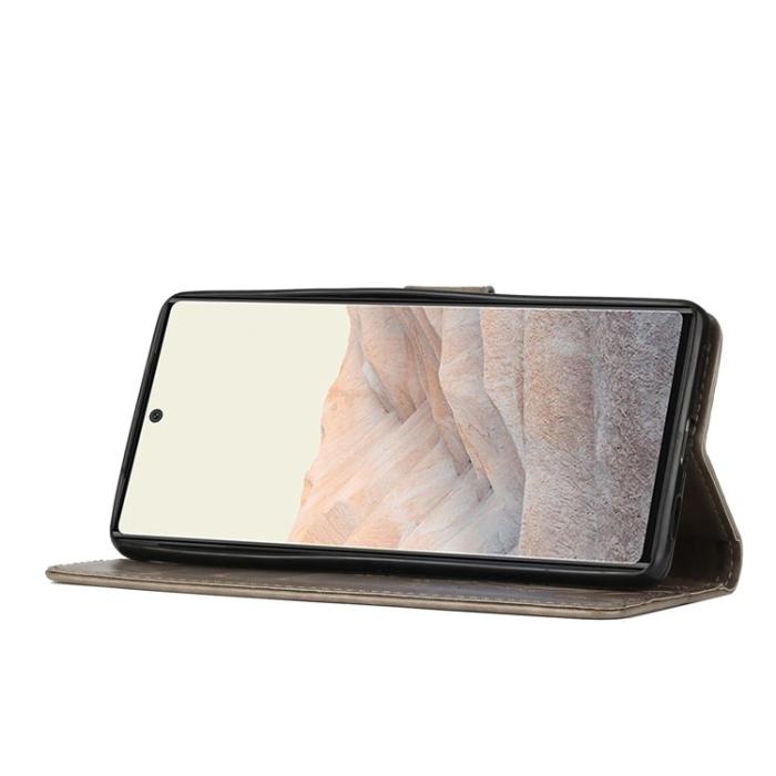 A-One Brand - Google Pixel 6a Plånboksfodral Imprinted Butterfly - Grå