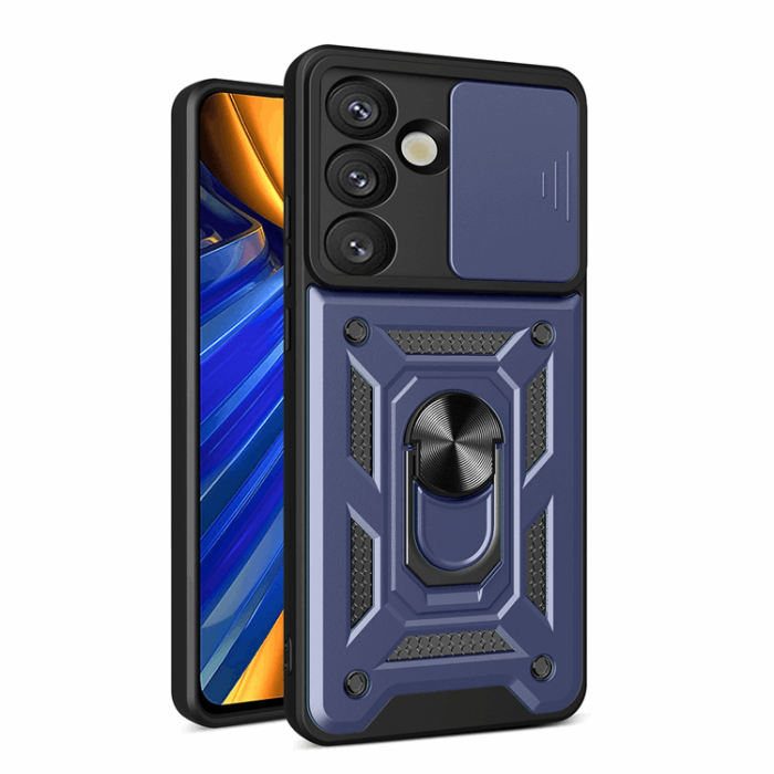 OEM - Galaxy S25 Mobilskal Hybrid Armor Camshield - Blå