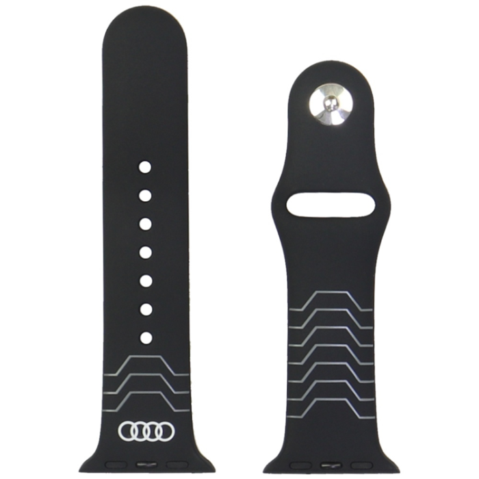 Audi - Audi Apple Watch 40/41/42mm Armband Geometric Pattern - Svart