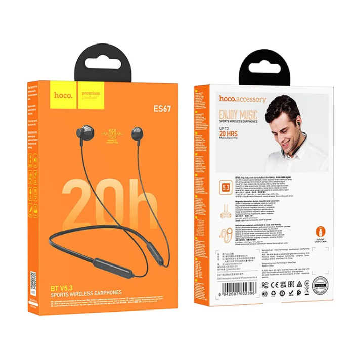 Hoco - Hoco Trådlösa Hörlurar Bluetooth - Svart