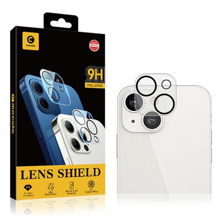 Mocolo - Mocolo iPhone 15 Kameralinsskydd i Härdat glas Silk Printing HD