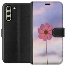 Gustaf - Pl&aring;nboksfodral till Samsung Galaxy S21 FE 5G med Rosa blomma
