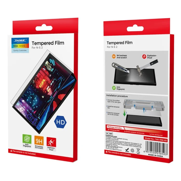Dobe - [2-Pack] Dobe Nintendo Switch 2 Härdat glas Skärmskydd HD