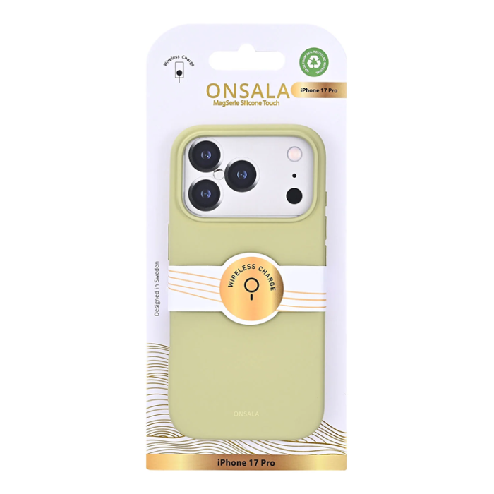 Onsala - ONSALA iPhone 17 Pro Mobilskal med Silikonkänsla - Lime