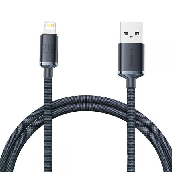 Baseus Crystal Shine USB-A till Lightning kabel 1.2m - Svart | 3541 | AlltMobil