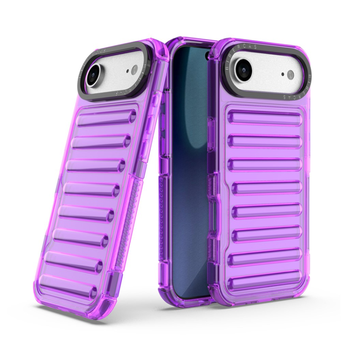 A-One Brand - iPhone 17 Air Mobilskal Stripe Design Detachable - Lila