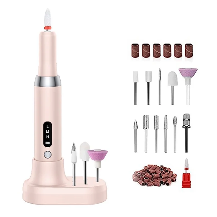 Nagelborrmaskin Bärbar Elektrisk Nagelfilset K16 - Rosa | 264 | AlltMobil