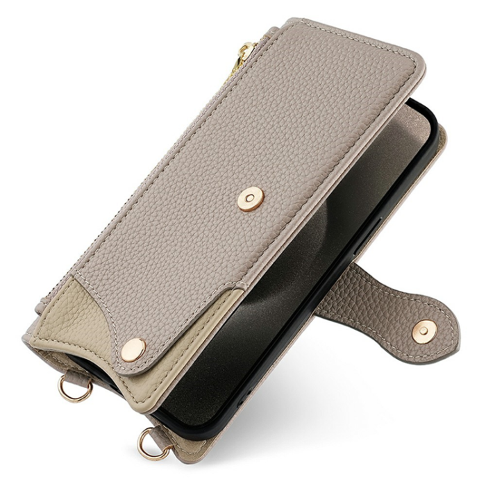 A-One Brand - OnePlus 15 5G Plånboksfodral Irregular Tail Style Läder - Grå