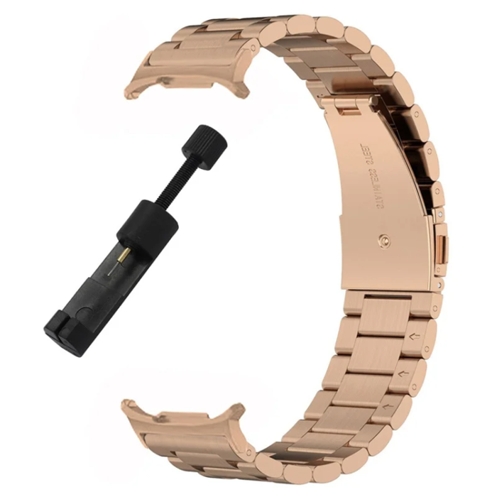 A-One Brand - Galaxy Watch 8 (44mm/40mm) Armband Stainless Steel Three Bead