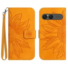 A-One Brand - Sony Xperia 10 VII Plånboksfodral Med Handledsrem - Gul