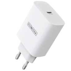 USAMS - DUZZONA Snabbladdare 20W USB-C EU T3 PD - Vit