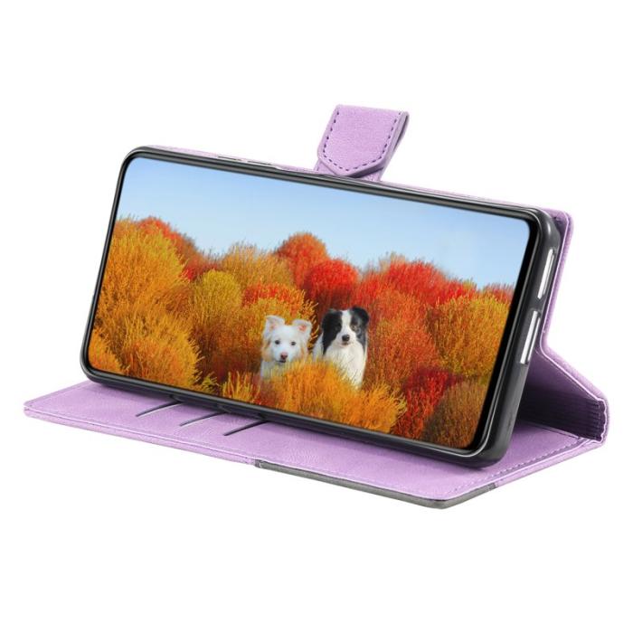 TTUDRCH - TTUDRCH Samsung Galaxy A57 Plånboksfodral Konstläder RFID Skydd - Lila