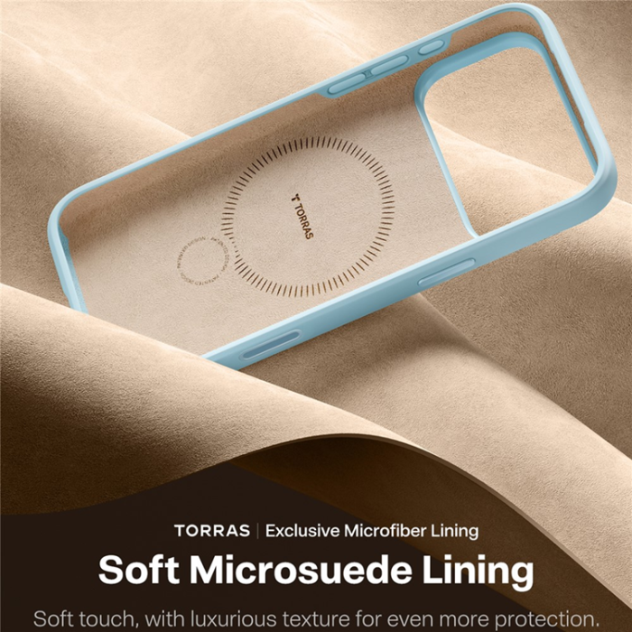 Torras - TORRAS iPhone 17 Pro Mobilskal MagSafe Ostand Q Pro - Babyblå