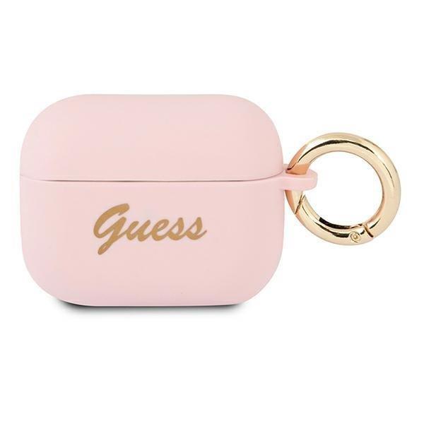 Guess Silicone Vintage Script Skal AirPods Pro - Rosa | 2353 | AlltMobil