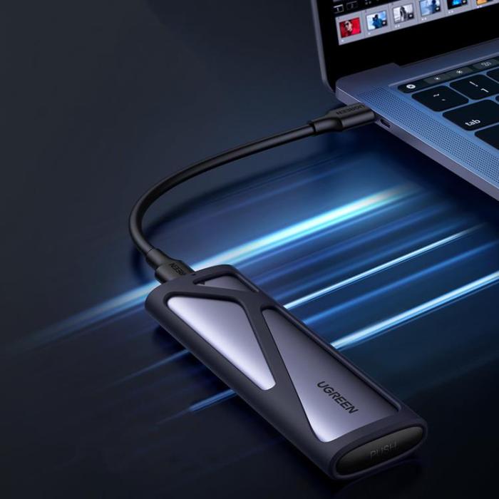 Ugreen - Ugreen M.2 SSD Super Speed USB 3.2 Gen 2 10 Gbps - Grå