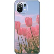 Gustaf - Mobilskal till Xiaomi 11 Lite 5G NE med Rosa Tulpaner