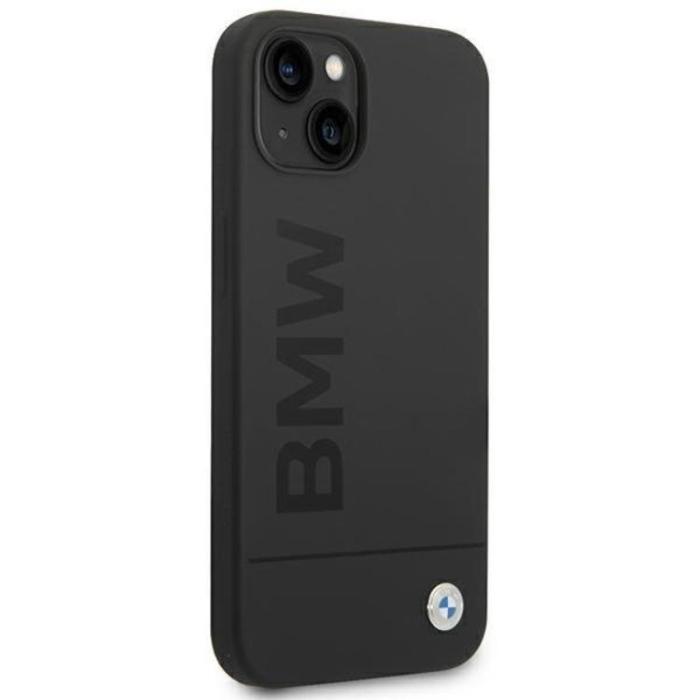BMW - BMW iPhone 14 Plus Skal Magsafe Silicone Signature Logo - Svart