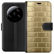 iSecrets - Pl&aring;nboksfodral till Xiaomi 13 Ultra med Gyllene Murstenar