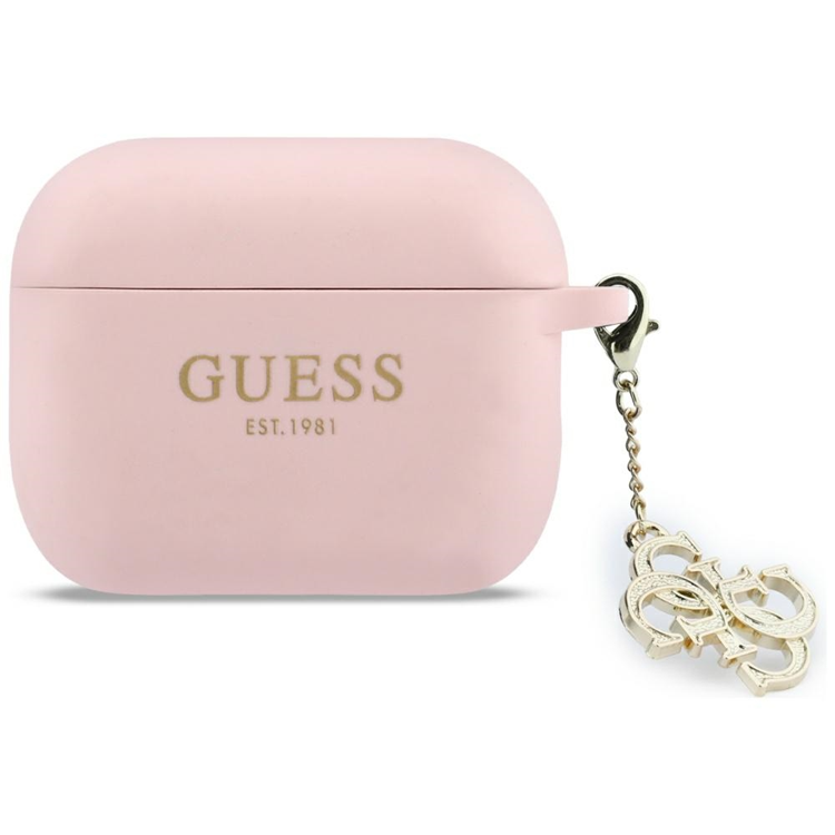 Guess AirPods Pro 3 Skal Silicone 4G Charm (Rosa) | 2353 | AlltMobil