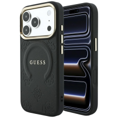 Guess - Guess Mobilskal F&ouml;r iPhone 18 Pro Max Magsafe Saffiano Peony - Svart